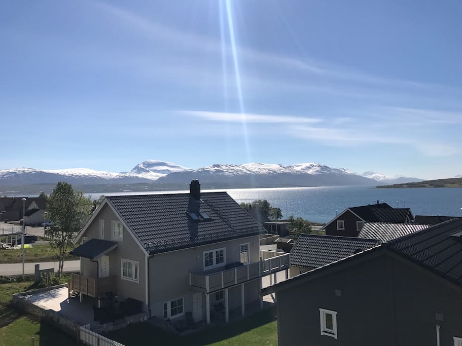 View of Tromsø (15min driving to city center)