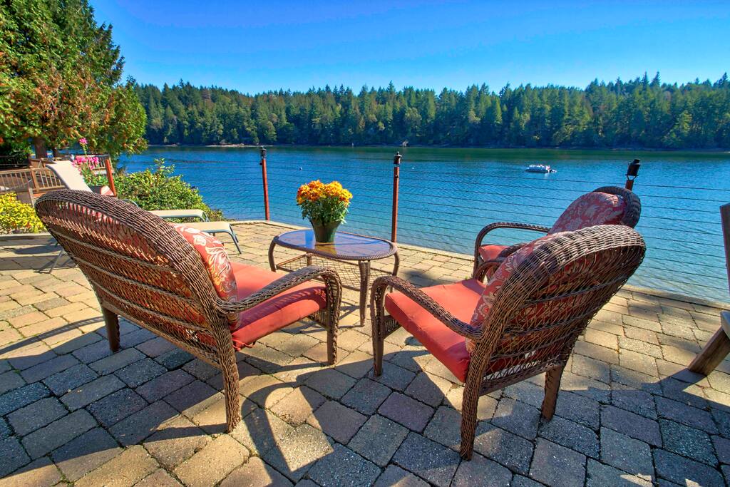 Watch the herons fish and seals play from our patio with many comfortable seating options.