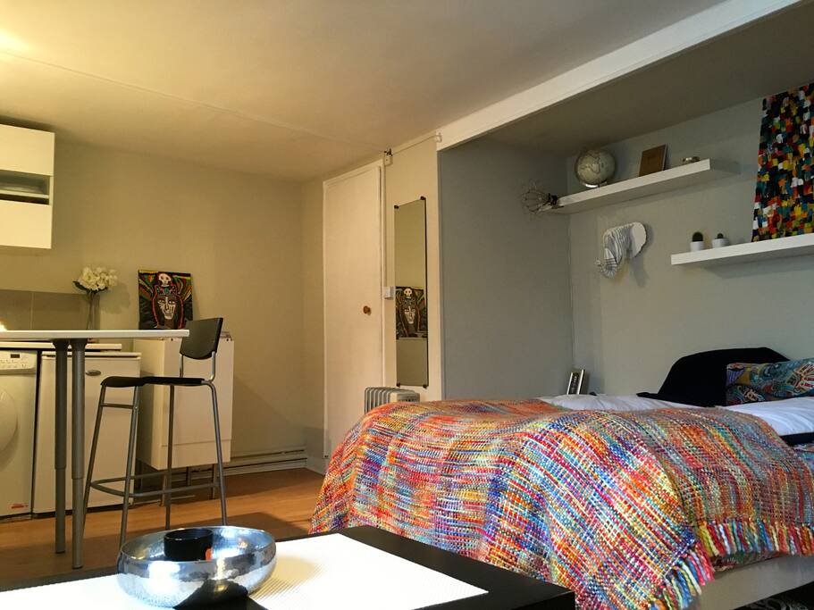 Studio avec le lit