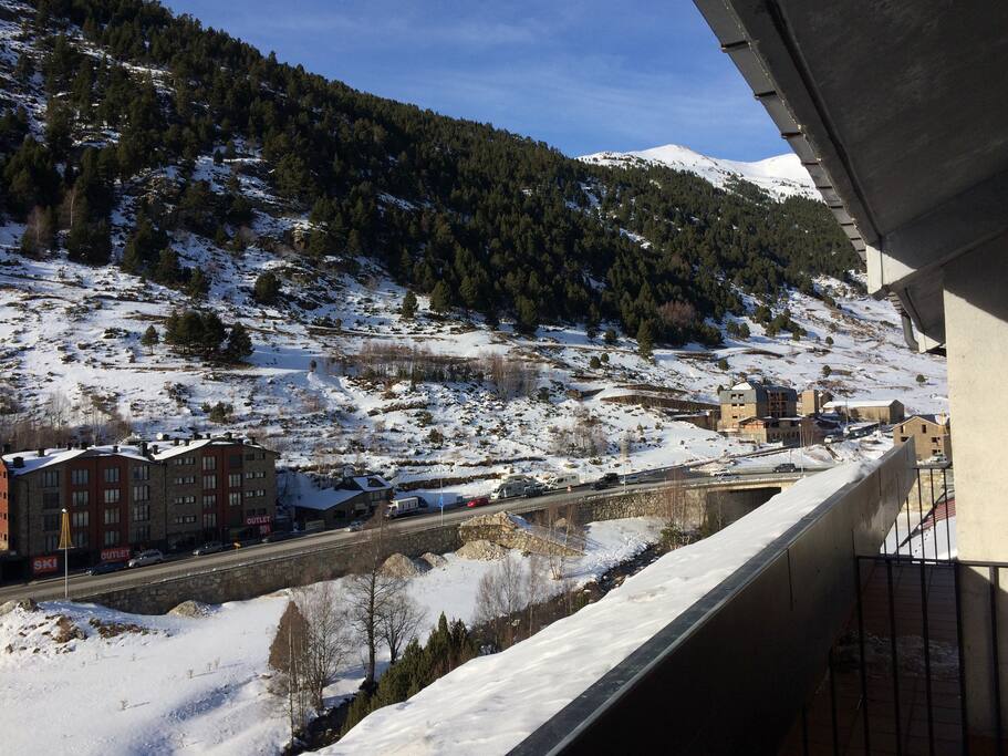 View of the val d' Incles from the balcony