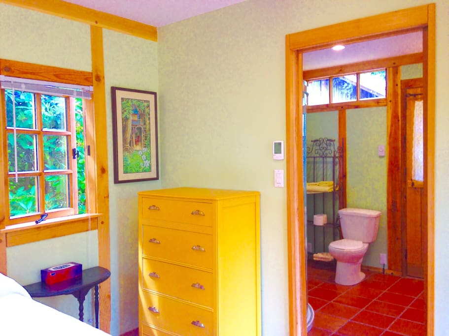Interior of Garden Room from bed room to wash room