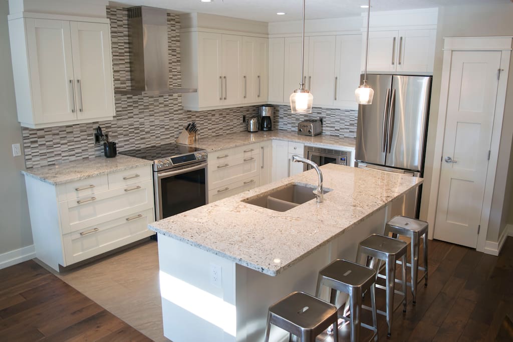 Gourmet kitchen.