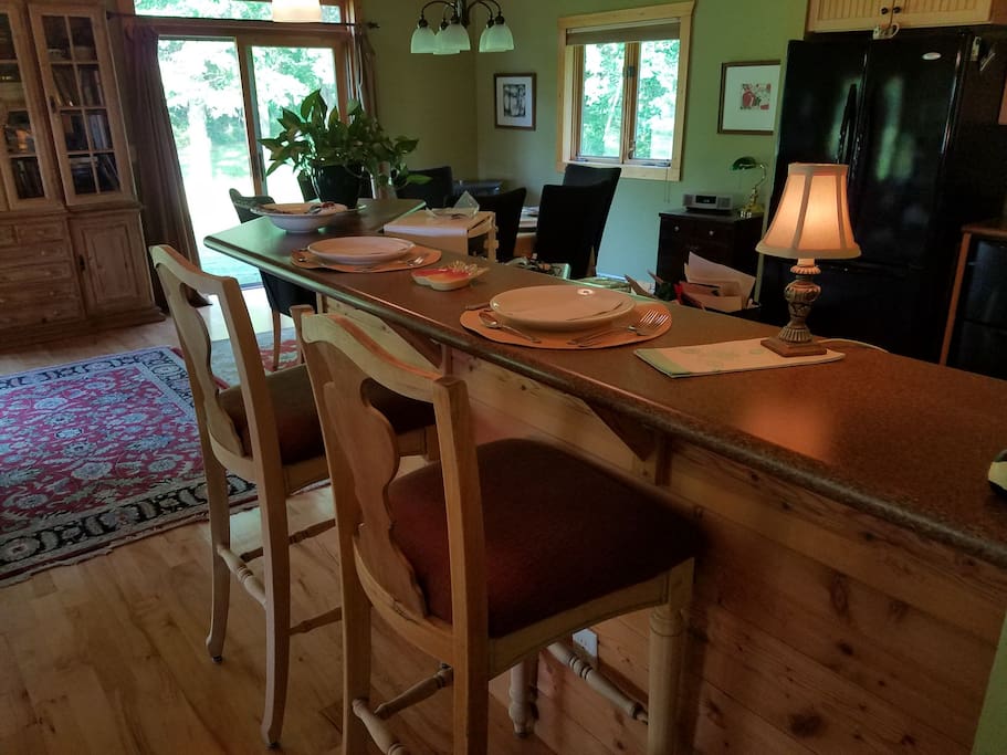 Breakfast bar in great room.