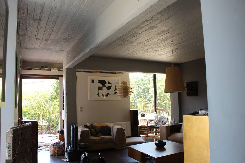 Living Room, light, decorated with contemporary and modern art work