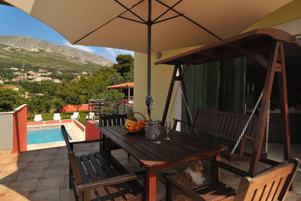 Second outside dining table
