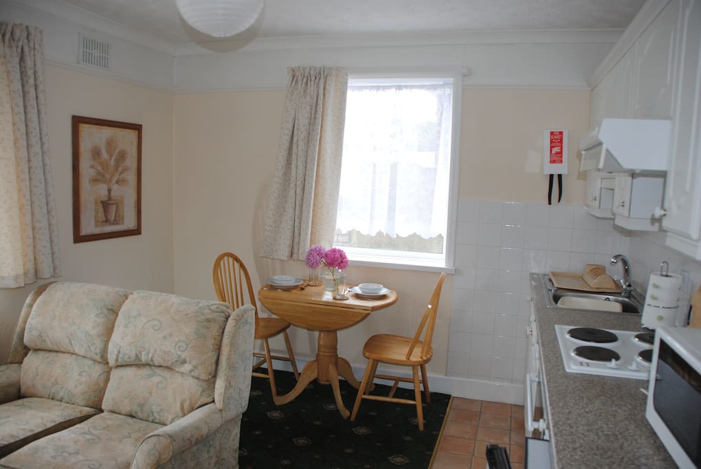 Living, dining area