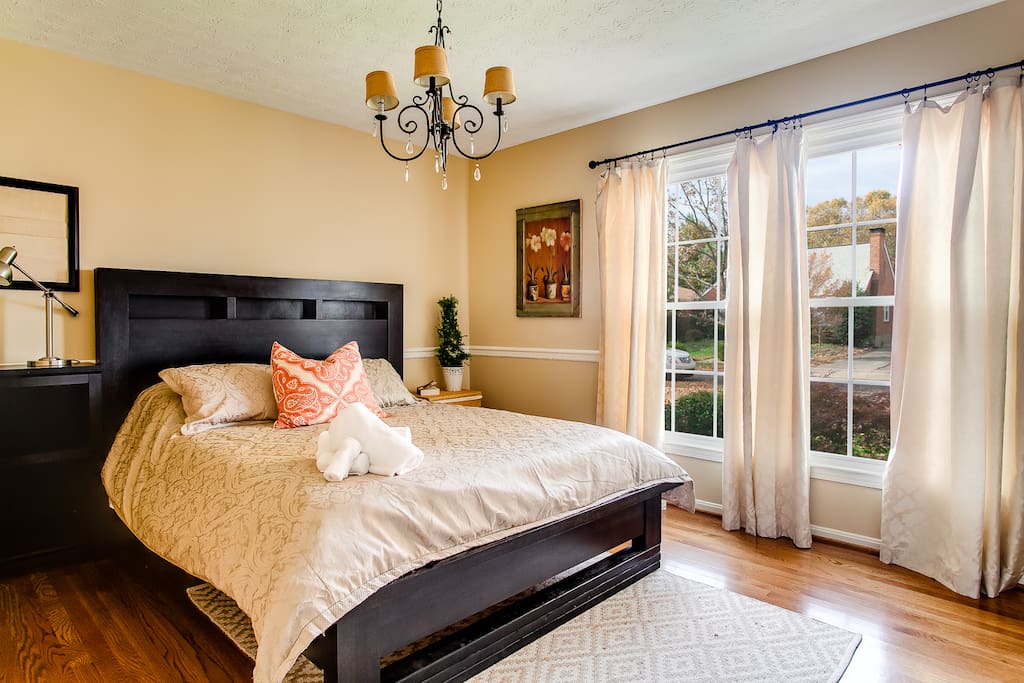 Wake up and take in the scenery of the front yard and cute neighborhood in the first floor bedroom.