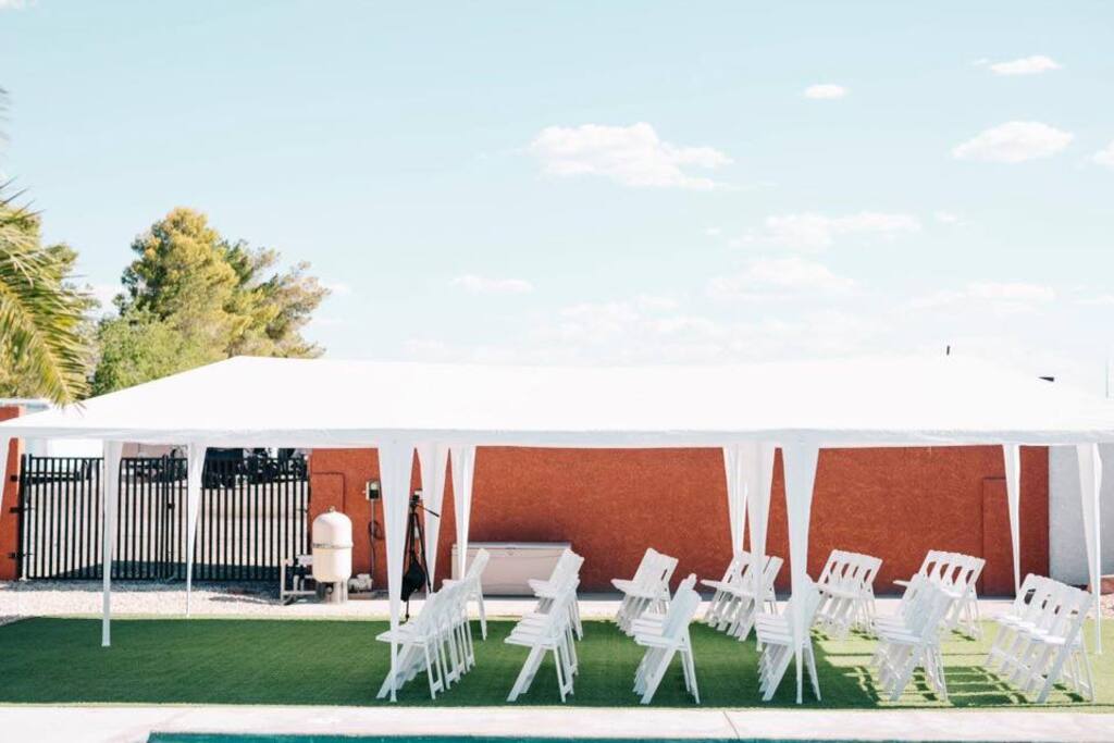 "We had our wedding reception at XFirms/XEvents on November 7, 2015. It’s a beautiful venue; Angela and Dale are amazing to work with. They were always available for all of my millions of questions and worked with me on all my indecisive decisions! I rented the venue about 6 months prior to the reception; they always took my calls, responded quickly and allowed me to view the venue several times with friends. There is plenty of parking, quite location, large outdoor area, pool with lighting, lots of seating and they have their own tables with linens. There was an unforeseen circumstance with the bartender we hired but, Angel was right on it and found me another one immediately. We had full use of the entire space including the kitchen, which turned out to be a major plus! I really can’t say enough great things about Angela and Dale, they were my light at the end of the long, long, long wedding tunnel! While considering a venue, I highly recommend looking into XFirms/XEvents, you won’t be disappointed. =) "
- Tiffany