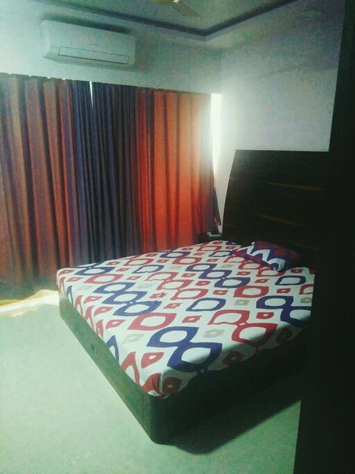 king size bed with pillows
