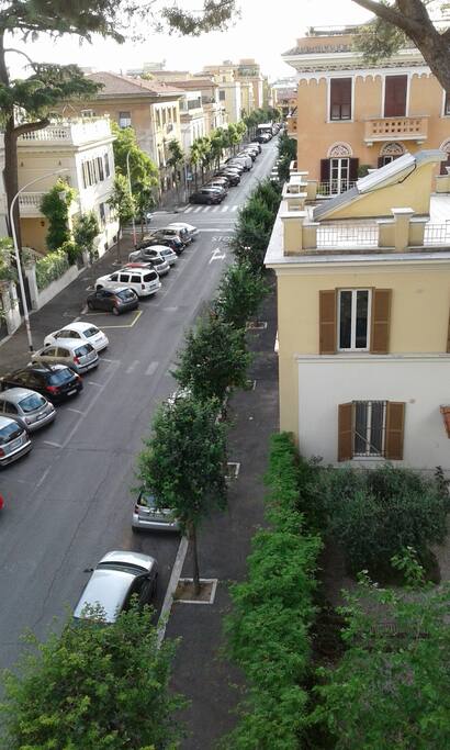 Street and house view