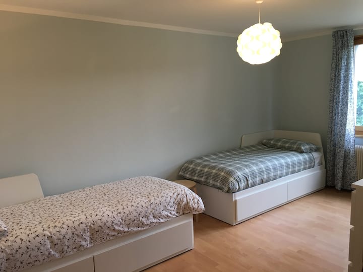 La camera da letto 2 (con esempio letti singoli)/Chambre à coucher 2 (avec exemple de lit simple)