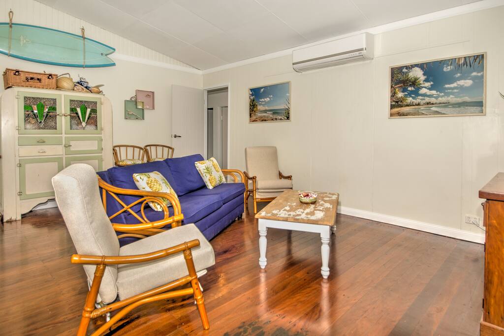 Lounge area, complete with fold out couch