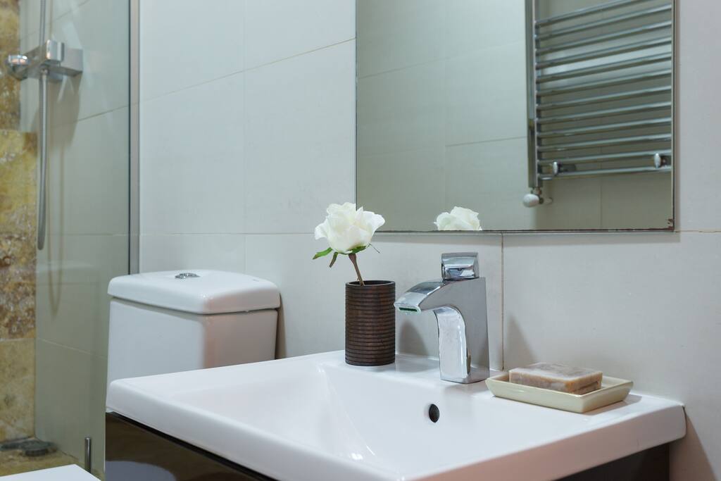 Private bathroom with shower