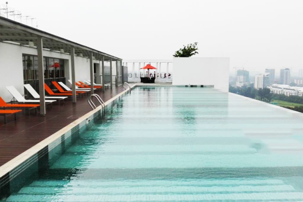 enjoy the infinity pool at roof top that connects you and the scenery