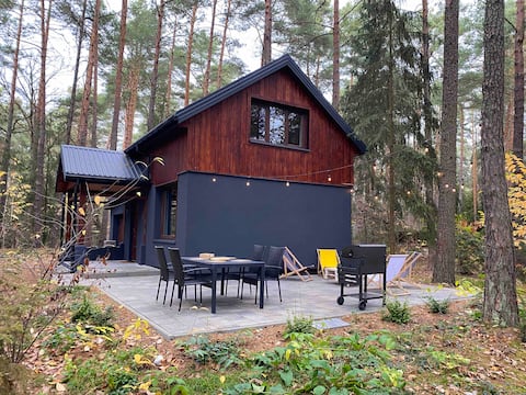 Cottage with A SAUNA ON A forest plot in Wilga