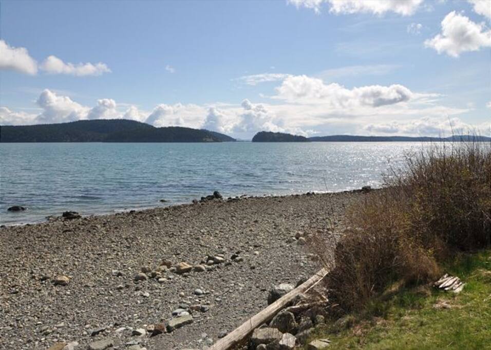 But its not just views; at the end of the lawn is your own beach.