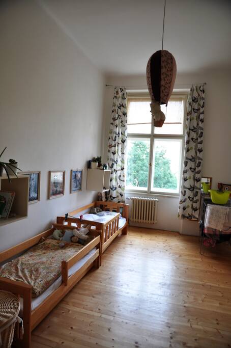 Kids sleeping room with bathroom