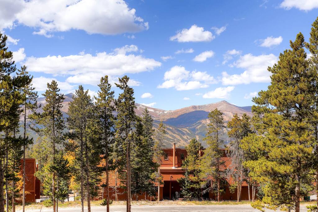 Views of the Breckenridge mountains from the patio deck.