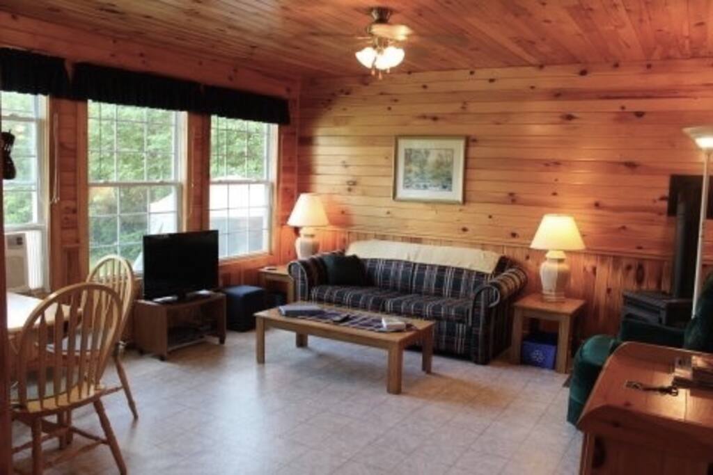 Living room in one of the cottages