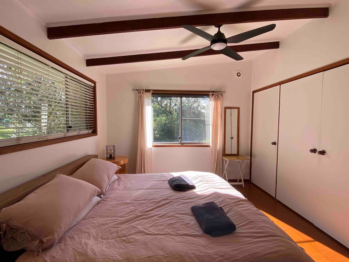 Master bedroom with built-in wardrobe