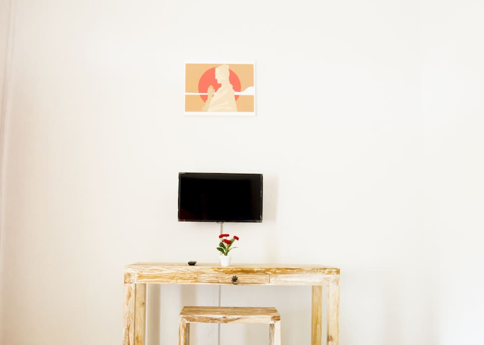 Table for work and LCD TV