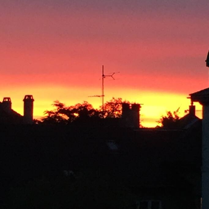 Sunset view from the balcony