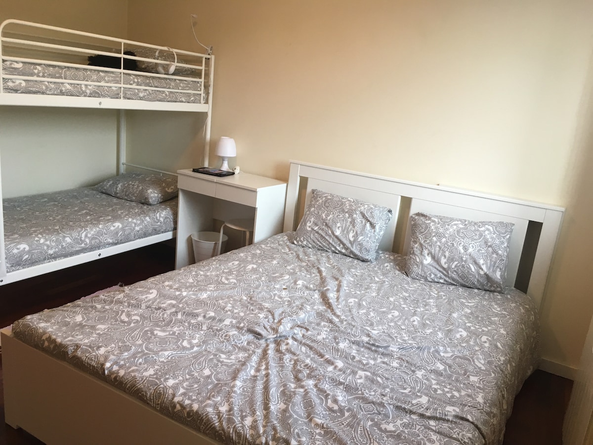 The Grey and Pink room