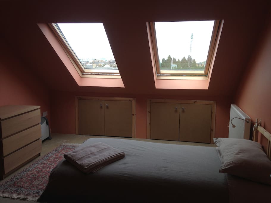 Attractive larger back bedroom with open views to Firth of Forth and Fife