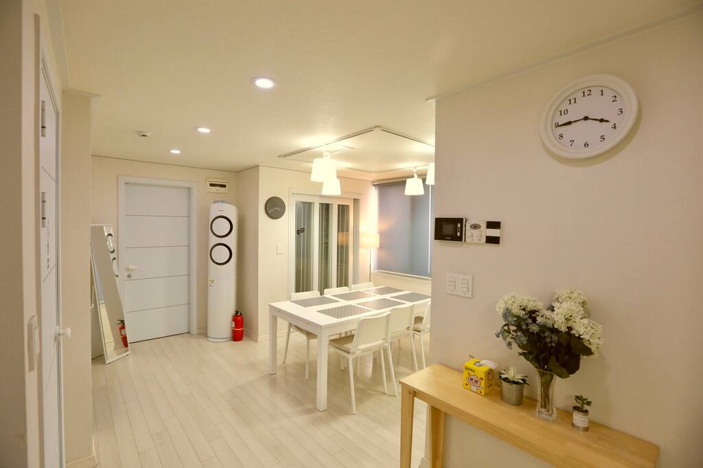 Living room and dining table