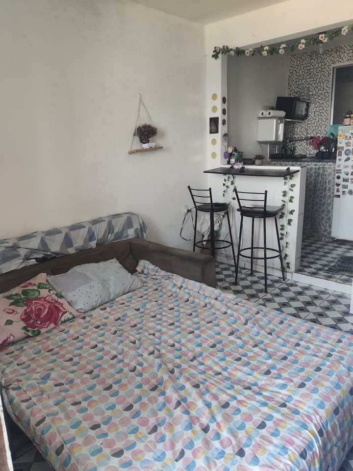 La cama sofá cuando está completamente abierta: se convierte en una cama doble grande