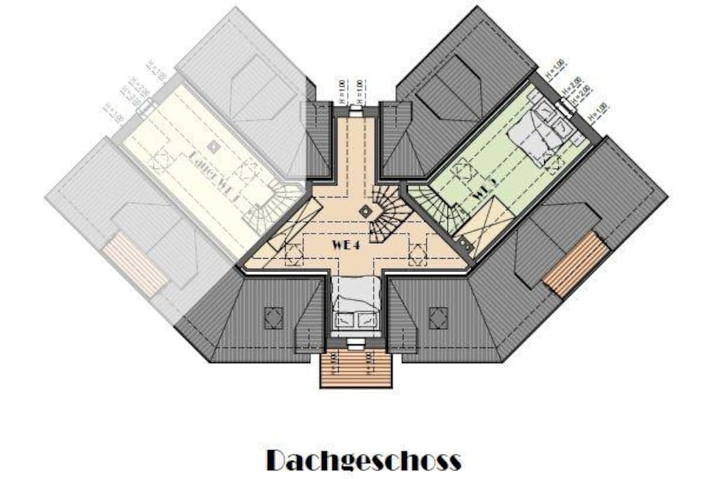 WE 5 = Wohnung Hooge
Grundrisszeichnung