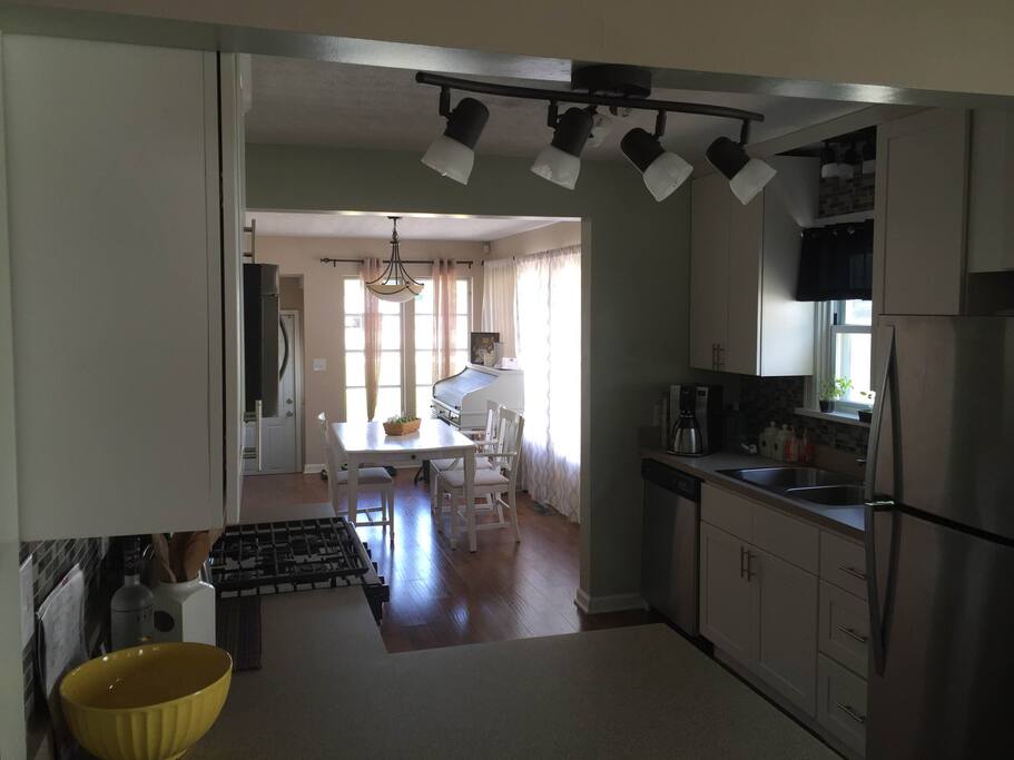 Fully remodeled kitchen and dining room.