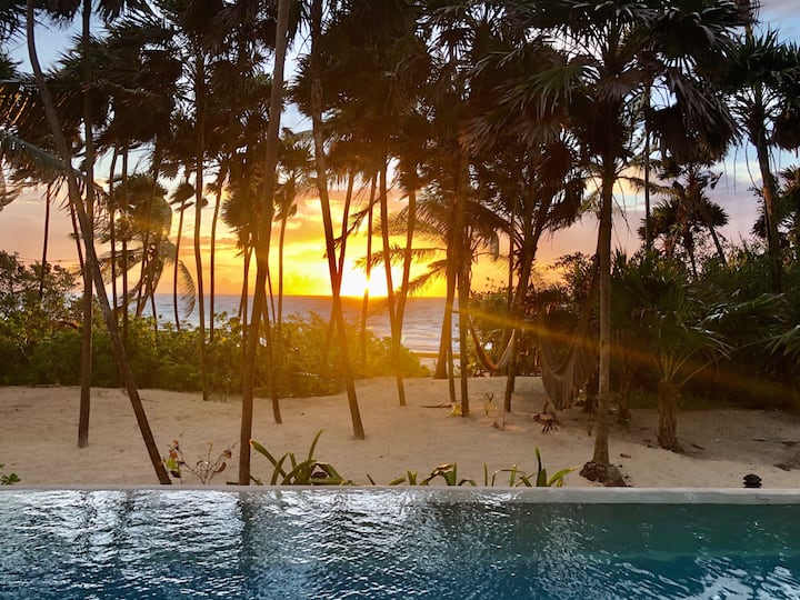 Fully Serviced Beach Villa In Tulum - Sian Kaan - Riviera Maya