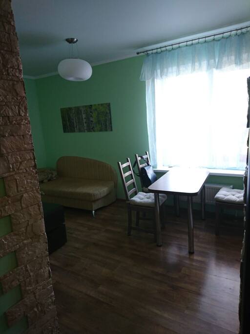 Dining area and sofa