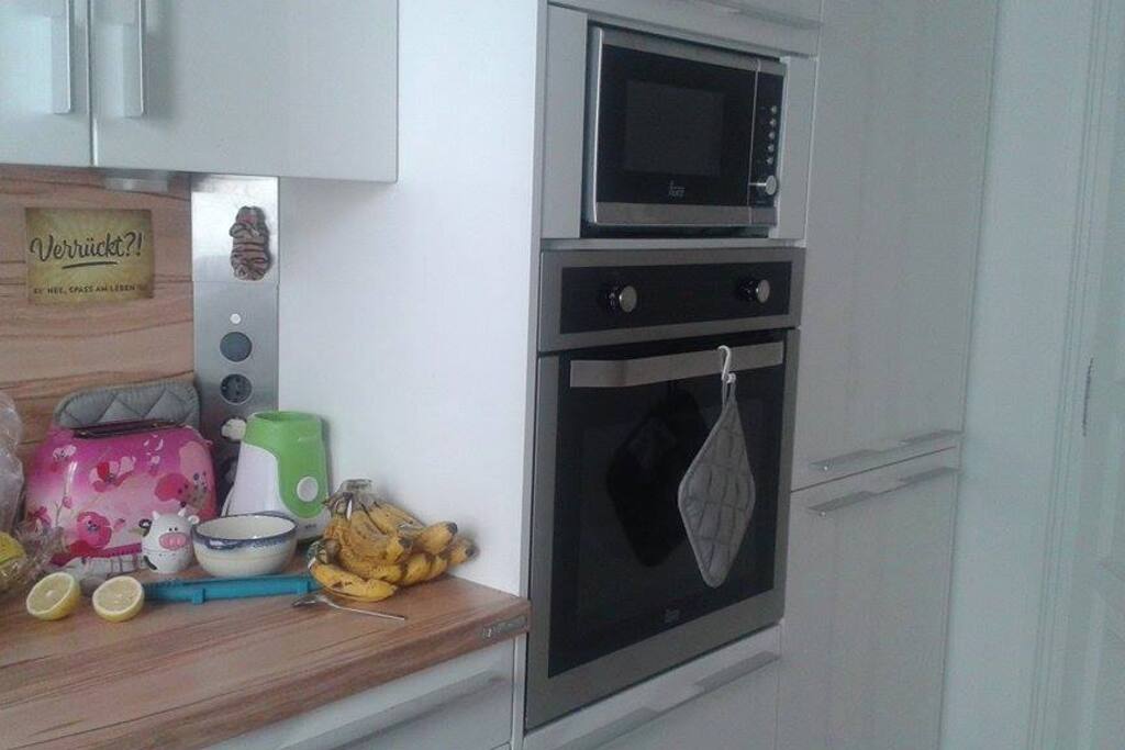 Kitchen with all electronic devices you need