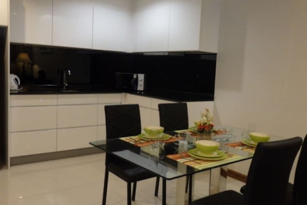 Kitchen area where its possible to cook, all what you need is there.
