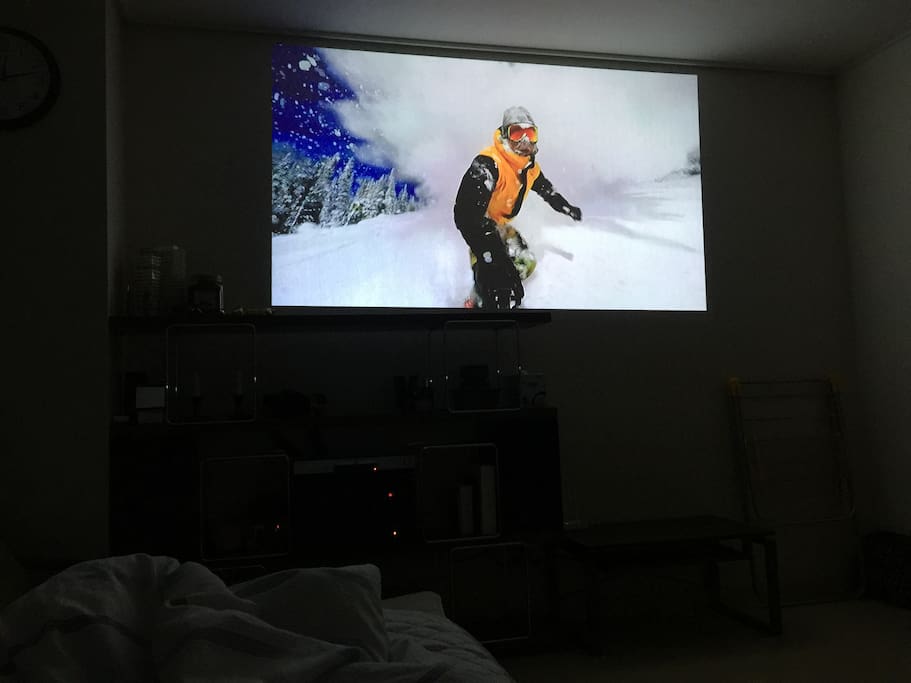 This is 120 Inch beam projecter. you can watch a movie, cable TV, and play computer Game(high performance