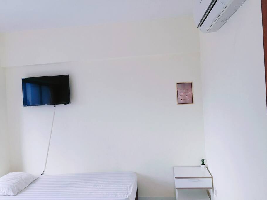 Room 8: 3 single beds (TV and AC inside)