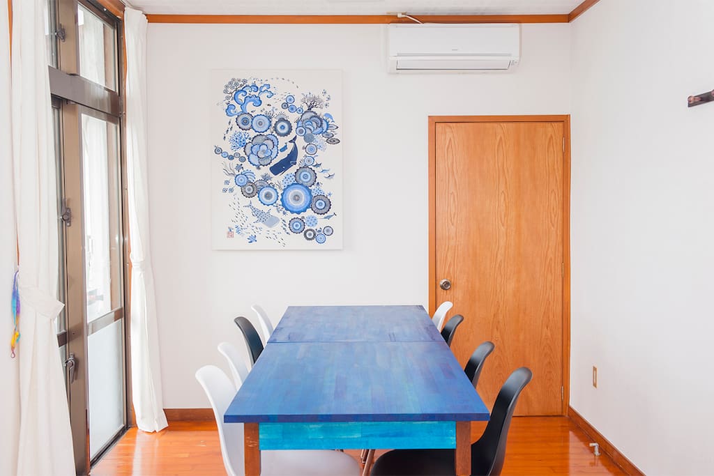 blue table and Bingara work