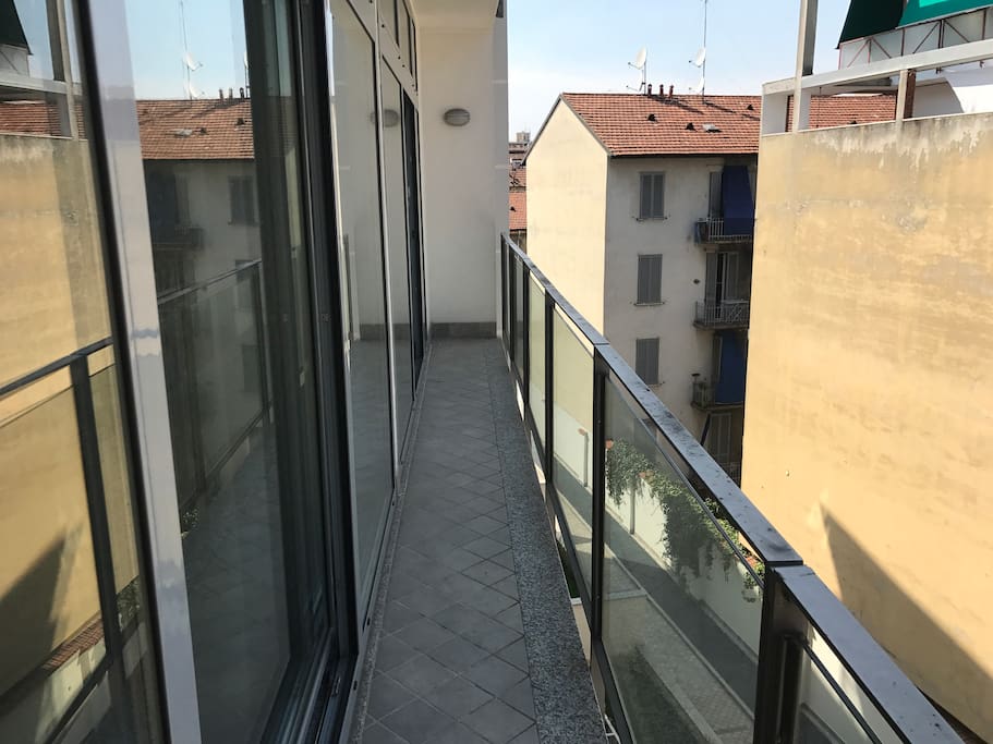 shared balcony of the bedrooms