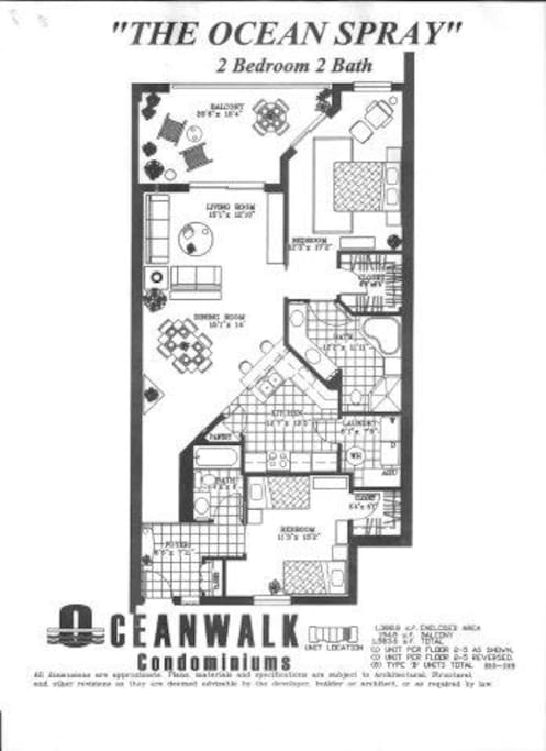 floor plan of this condo
