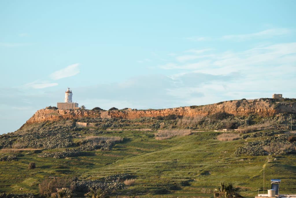 Tal-Gordan Lighthouse captured from the roof.