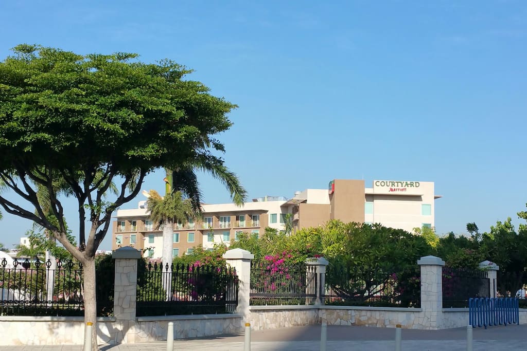 The Marriott Courtyard around the corner.