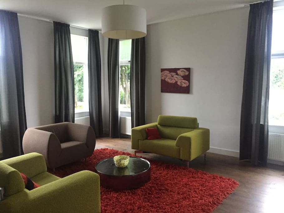 You can relax in our living, just reading a book or enjoy cable tv.