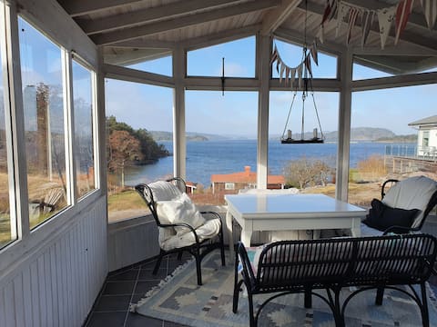 Luxury beachfront house overlooking the islands