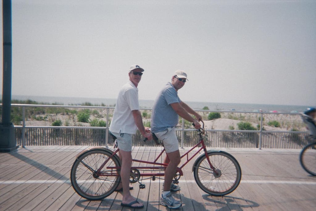 We have both tandem and cruisers available on loan for taking to the boardwalk, around town, the bay and the beach. Park your car when you get here and forget about it!