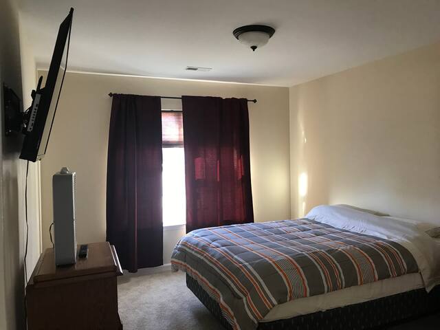Private bedroom with queen bed. Great location.
