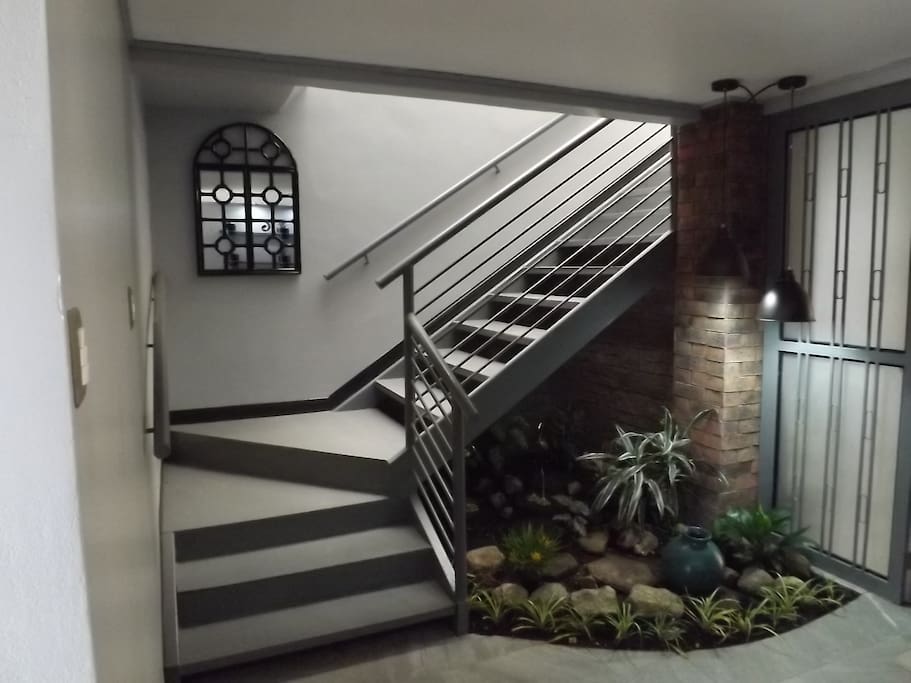 Private entrance, indoor garden