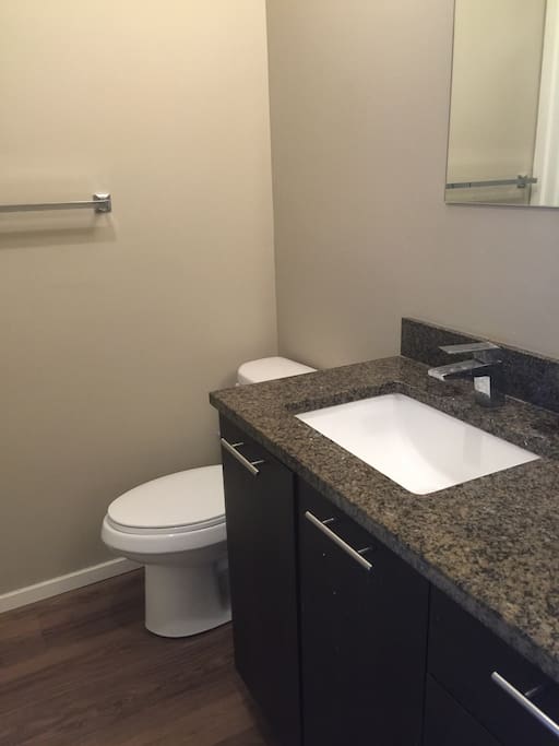 Your own bathroom with granite counter top