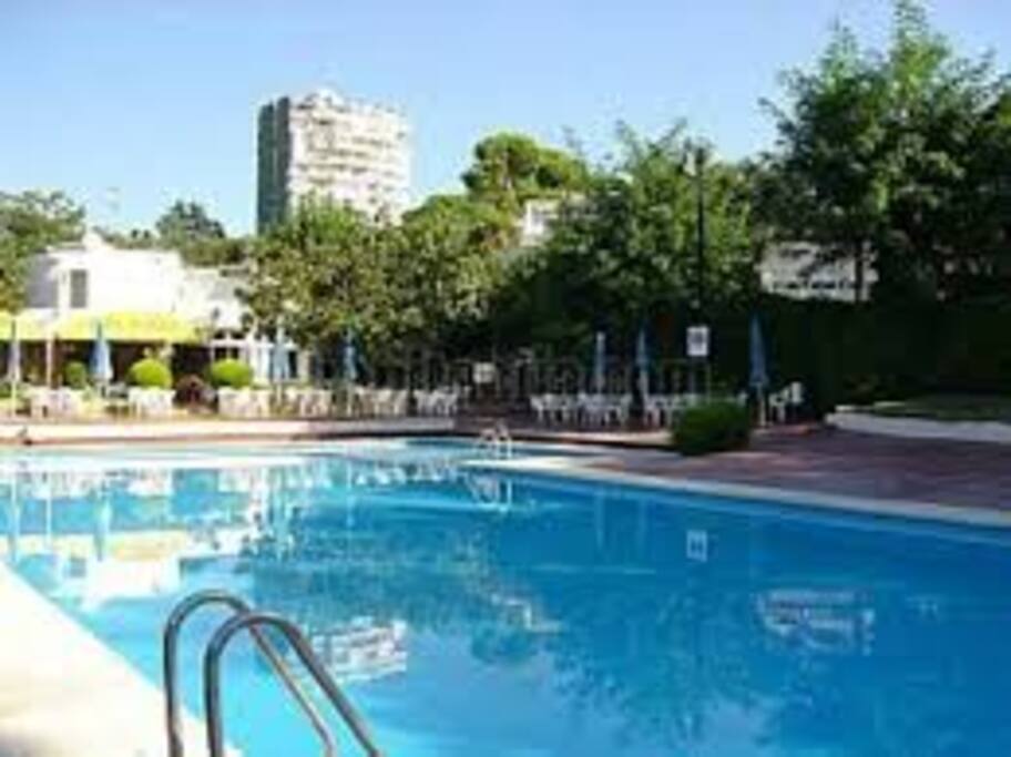 vista de la piscina